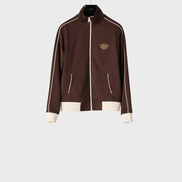 Veste Tracksuit Celine Wiltern Double-Face Jersey - Dark Brown/ Ecru/ Gold