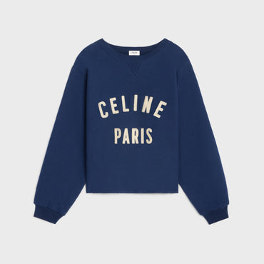 Sweat Celine Paris Raw Cut - Navy/Cream