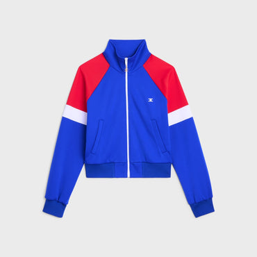 Jacket Tracksuit Jersey Veste Multicolore Double-Face - Electric Blue/Off White/Red