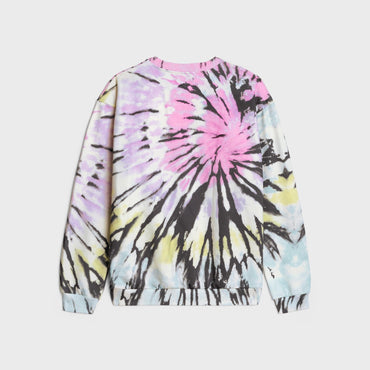 Sweatshirt Loose Celine Molleton Coton Print Multico - Multicolor Pastel/ Off White