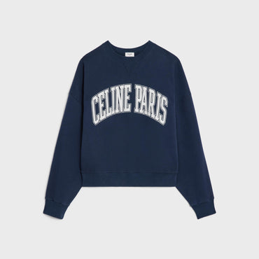 Sweat Oversize Celine Paris - Navy Stonewashed/Off White