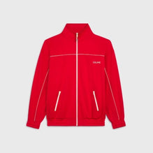 Men Celine Loose Zip Sweat-Shirt - Red