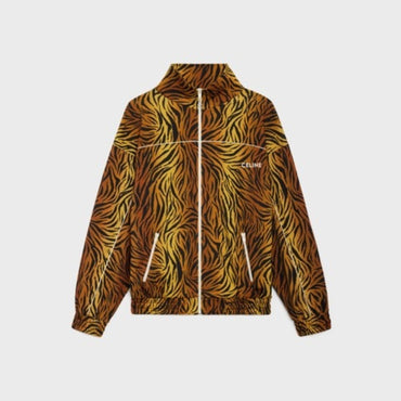 Sweat Zip Loose Celine Jersey Double Face Tigre - Tiger