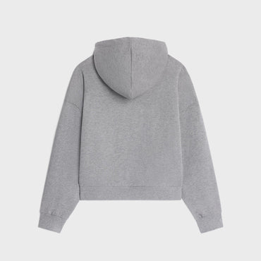 Hoodie Oversize Celine Paris - Grey Melange/Navy Stonewashe