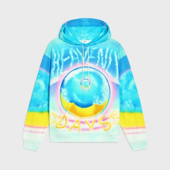 Men Hoodie Loose H-Days Allover - Multicolor