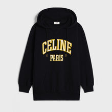 Hoodie Oversize Celine Paris - Black/Yellow/White