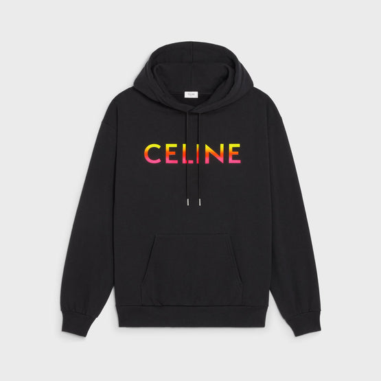 Men Celine Multico Loose Hoodie - Black