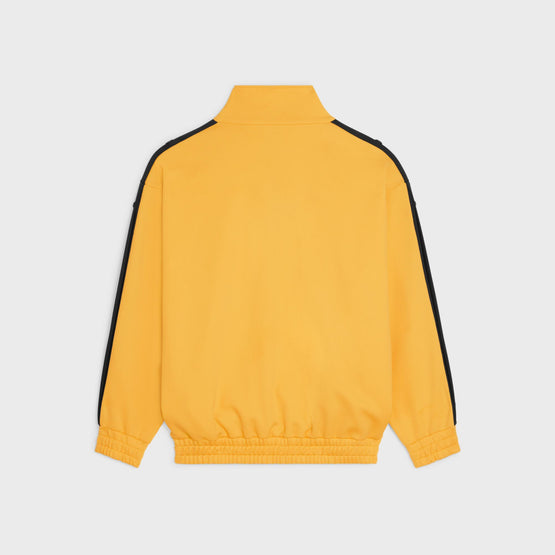 Men Zip-Up Sweat-Shirt With Snap Bands - Golden Yellow/Black