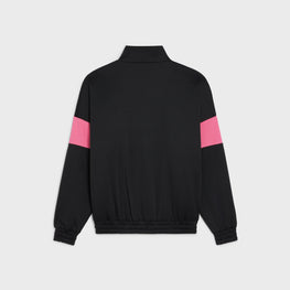 Men Cut-Out Zip-Up Sweat-Shirt - Black/Rose Dahlia/Zebra