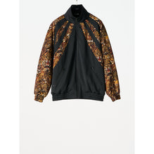 Cut-Out Zip-Up Sweat-Shirt - Black/Leopard