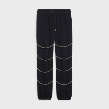Joggers With Chain Detail - Black