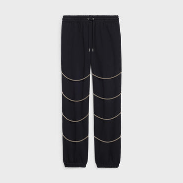 Joggers With Chain Detail - Black