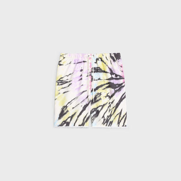 Short Celine Molleton Coton Print Multico - Multicolor Pastel/ Off White