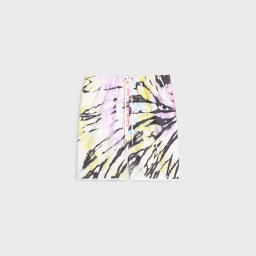 Short Celine Molleton Coton Print Multico - Multicolor Pastel/ Off White