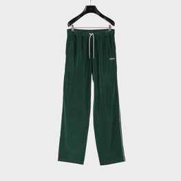 Men Celine Straight Joggers - Bottle Green/Off White