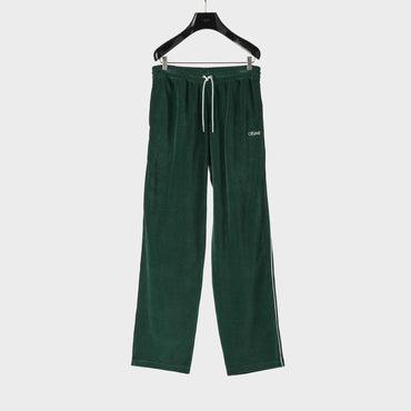 Celine Straight Joggers - Bottle Green/Off White