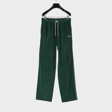 Celine Straight Joggers - Bottle Green/Off White
