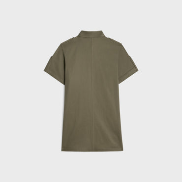 Army Pockets T-Shirt Dress - Khaki