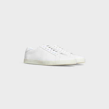 Celine Triomphe Sneakers - Low Lace Up Sneaker Perf Logo - White