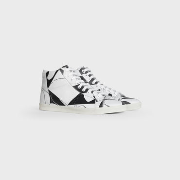 Mid Lace Up Sneaker (Perforate - Black/White