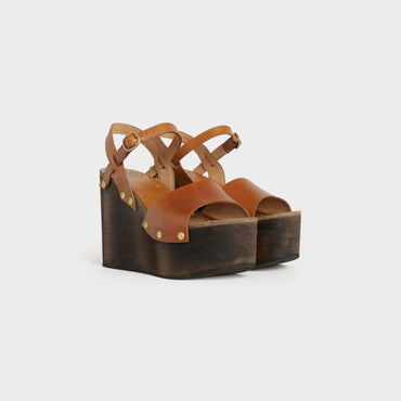 Les Bois Celine Sandal 55 Vegetal Calfskin - Tan