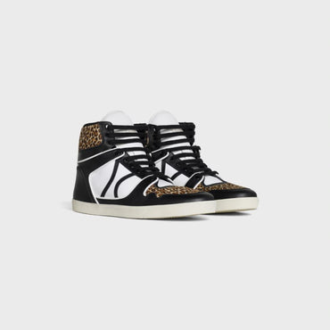 Mid Lace Up Sneaker - Black/White/Brown