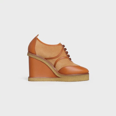 Wedge Lace Up 80 - Tan/Earth