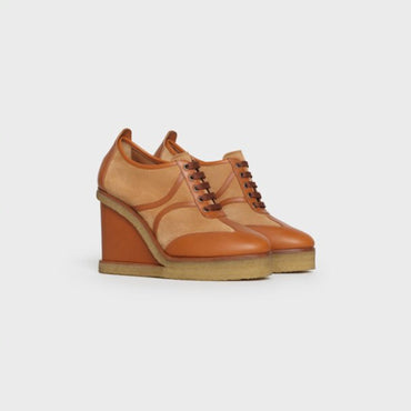 Wedge Lace Up 80 - Tan/Earth
