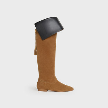 Over The Knee Flat Boot 05 - Havana