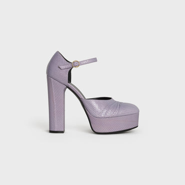 Creased Mary Jane Pump 100 - Lilac