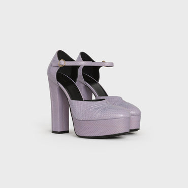 Creased Mary Jane Pump 100 - Lilac