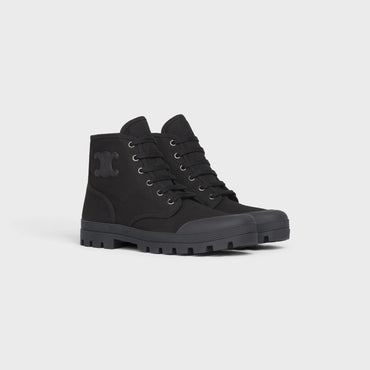 Patapans Lace Up Boot 20 Canvas - Black
