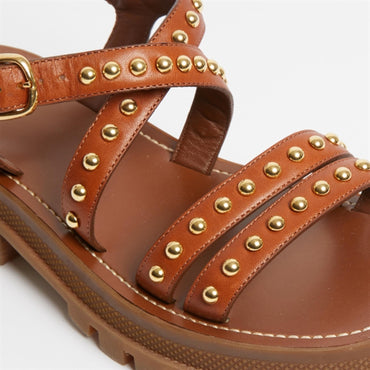 Chunky Studded Sandal 45 - Tan