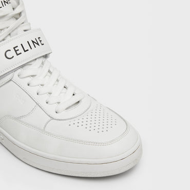 Trainer Ct-03 High Sneaker W/ Scratch Calfskin - Optic White