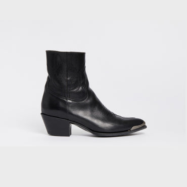 Zipped Boot W/Metal Toe 50 - Black