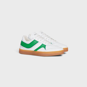 Low Wave Lace-Up Sneaker - Optic White/Flash Green/Beige