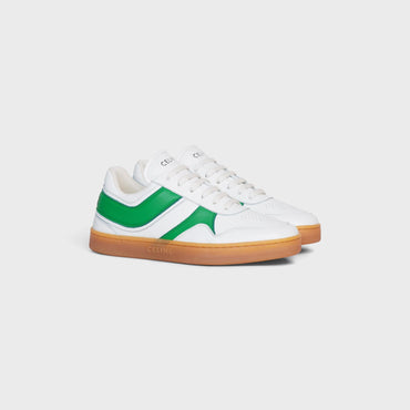 Low Wave Lace-Up Sneaker - Optic White/Flash Green/Beige