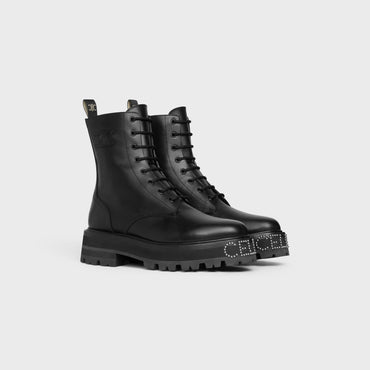 Lace-Up Boot W/Studded Outsol - Black