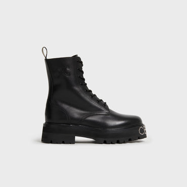 Lace-Up Boot W/Studded Outsol - Black