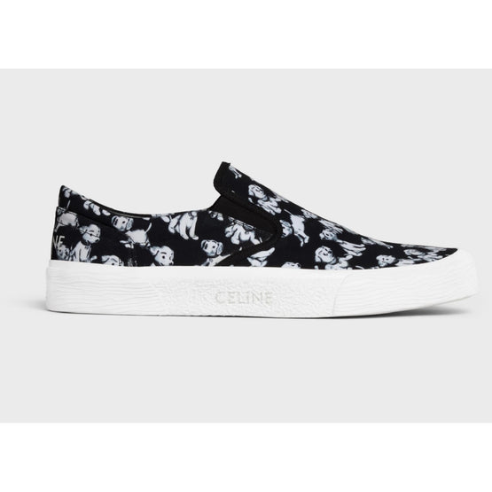 Men Flat Slip On 05 - Black/White