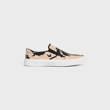Flat Slip On 05 - Beige/Black