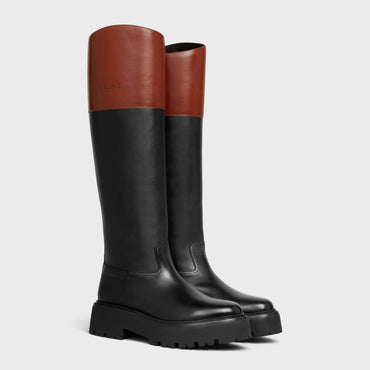 Celine Bulky High Boot 45 Calfskin - Black / Brown