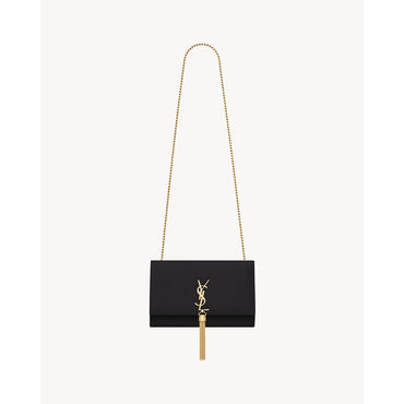 Medium Kate Tassel Chain Bag - Nero