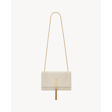 Medium Kate Tassel Chain Bag - Crema Soft