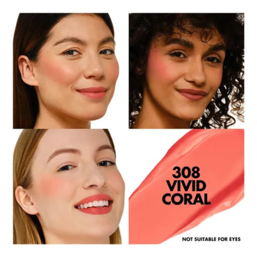 Artist Color Crayon Waterproof Multi-Use Stick - 308 Vivid Coral