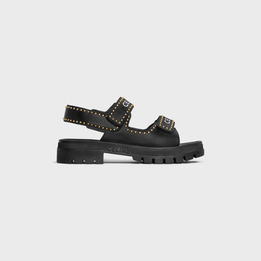 Celine Leo Studded Chunky Sandal 40 Calfskin - Black