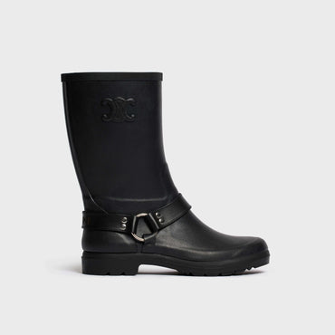 Mid Biker Boot W/Harness & Tr - Black
