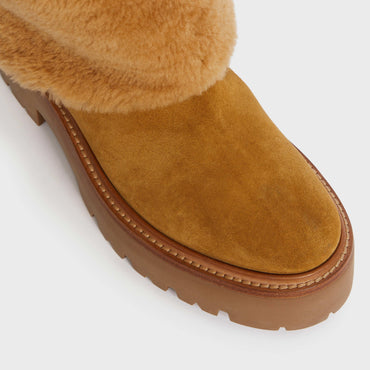 High Boot W/ Triomphe Tassels - Cognac/Dark Havana