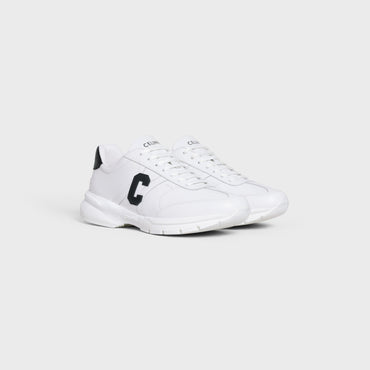 Runner Cr-02 Low Lace-Up Sneaker 30 Calfskin - Optic White / Black