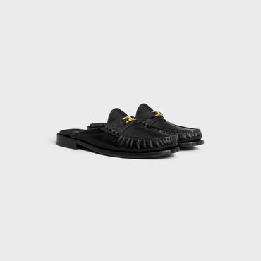 Celine Luco Mule Loafer 15Mm Polished Bull - Black